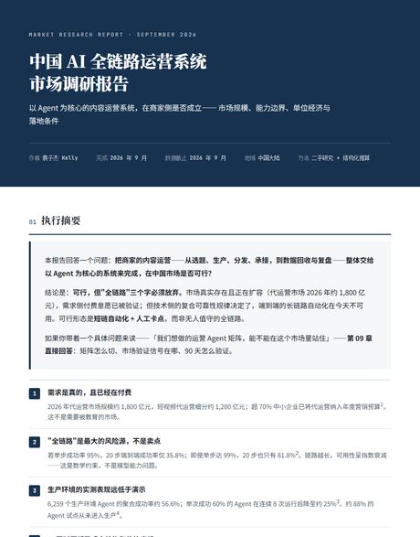 市场调研报告首页